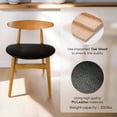 thumbnail image 3 of Fohfurniture Restaurant Dining Chairs Set of 2, Modern Kitchen Chairs, Oak Solid Wood Chair with Curved Backrest & Leather Cushion, Kitchen & Dining Room Chairs for Living Dining (Natural Oak), 3 of 15