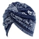 thumbnail image 3 of Gorro musulmán para adultos, pañuelo para la cabeza, gorro para quimioterapia, gorro étnico de verano Elefante azul marino, 3 of 5