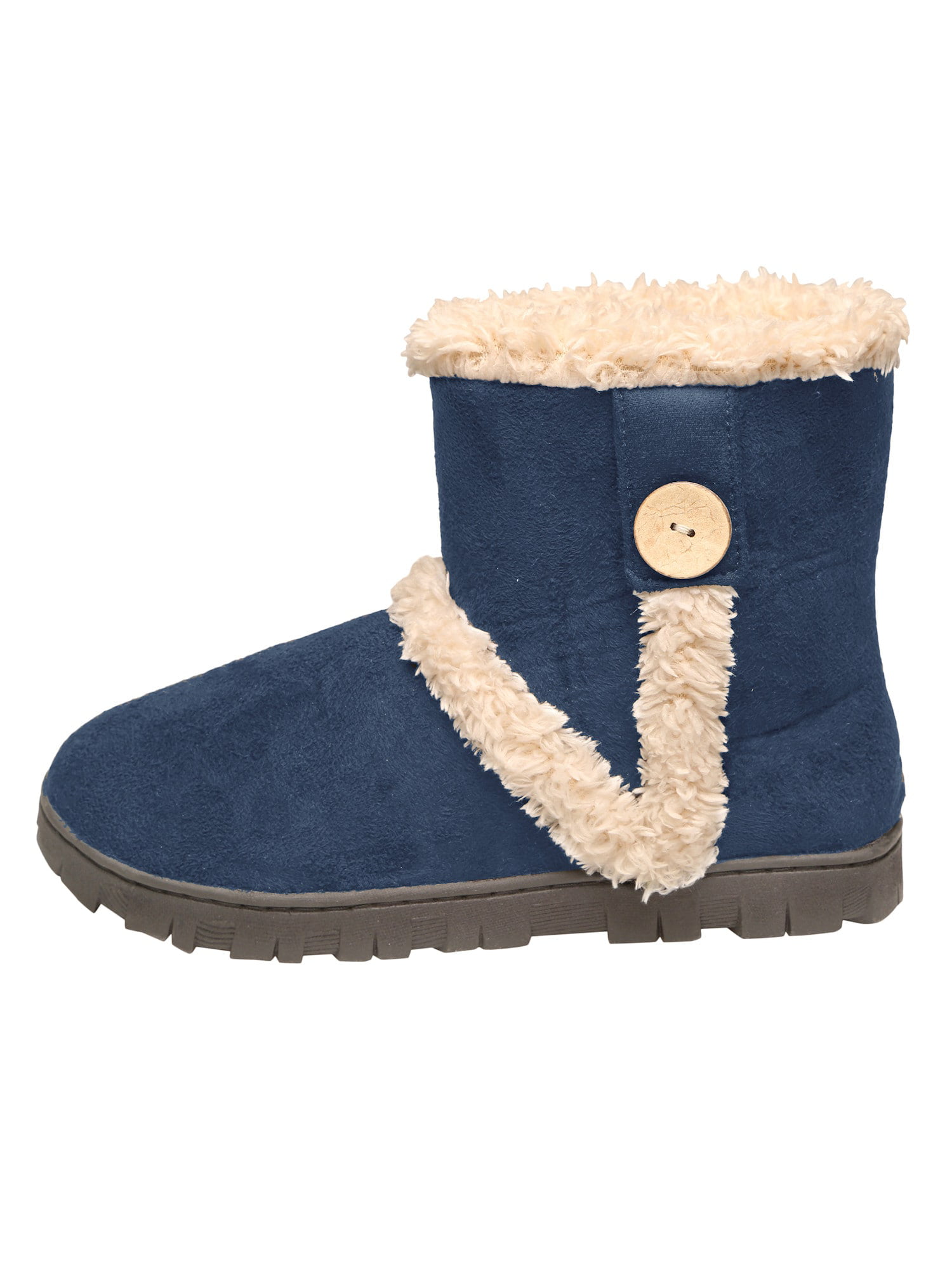 XL ***NEW*** L Women's DEARFOAMS Faux Fur Eskimo Ankle Boot Slippers S 