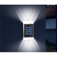 thumbnail image 4 of Lámpara de pared exterior solar con iluminación LED, luz de escalón solar impermeable para patio, sendero y jardín, paquete de 3, 4 of 8