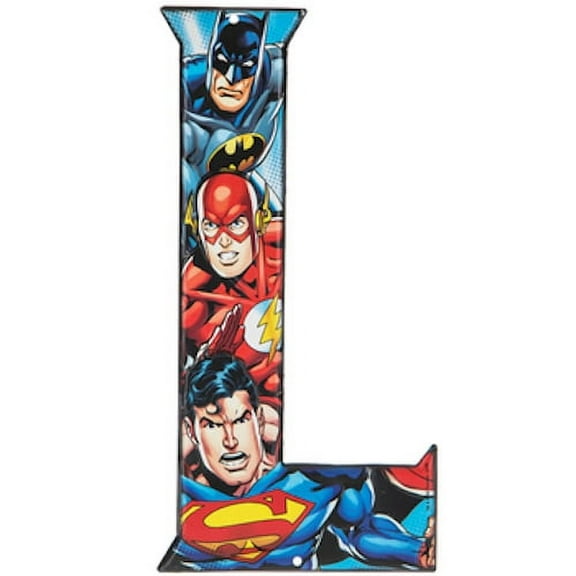 Justice League Superhero Letter L Metal Sign Home Decoration Wall Art Media Room Man Cave