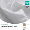 thumbnail image 2 of Simple&Opulence Linen Sheet Set-Linen Cotton Blend Bedding set-4 Pieces(1 Flat Sheet,1 Fitted Sheet&2Pillowcase)-Soild Color Collection,Soft & Cozy,Cooling Bedding- King Size, White, 2 of 9