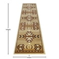 thumbnail image 4 of Emma + Oliver 2x7 Olefin Accent Runner with Southwestern Geometric Arrow Design in Brown, Black, Beige & Ivory and Natural Jute Backing, 4 of 6