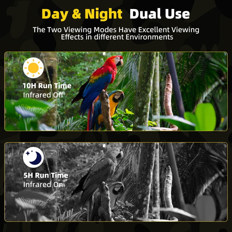 AMBLER Night Vision Goggles - 5W Upgraded 4K HD IR Binoculars - 5X Zoom, 32GB Card to Save Photos and Videos for Camping Hunting