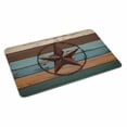 thumbnail image 2 of Texas Star Door Mat&nbsp;Indoor Outdoor Entrance, Non Slip Small Rug for Kitchen Bathroom Entryway Rug, Teal Brown Farmhouse Wooden Country Washable Doormat Floor Mat for Office Home Decor 16x24 Inch, 2 of 8
