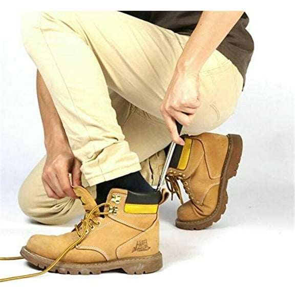 New Extra Long Handle Shoe Horn Stainless Steel 25" Handled Metal Shoehorn Horns