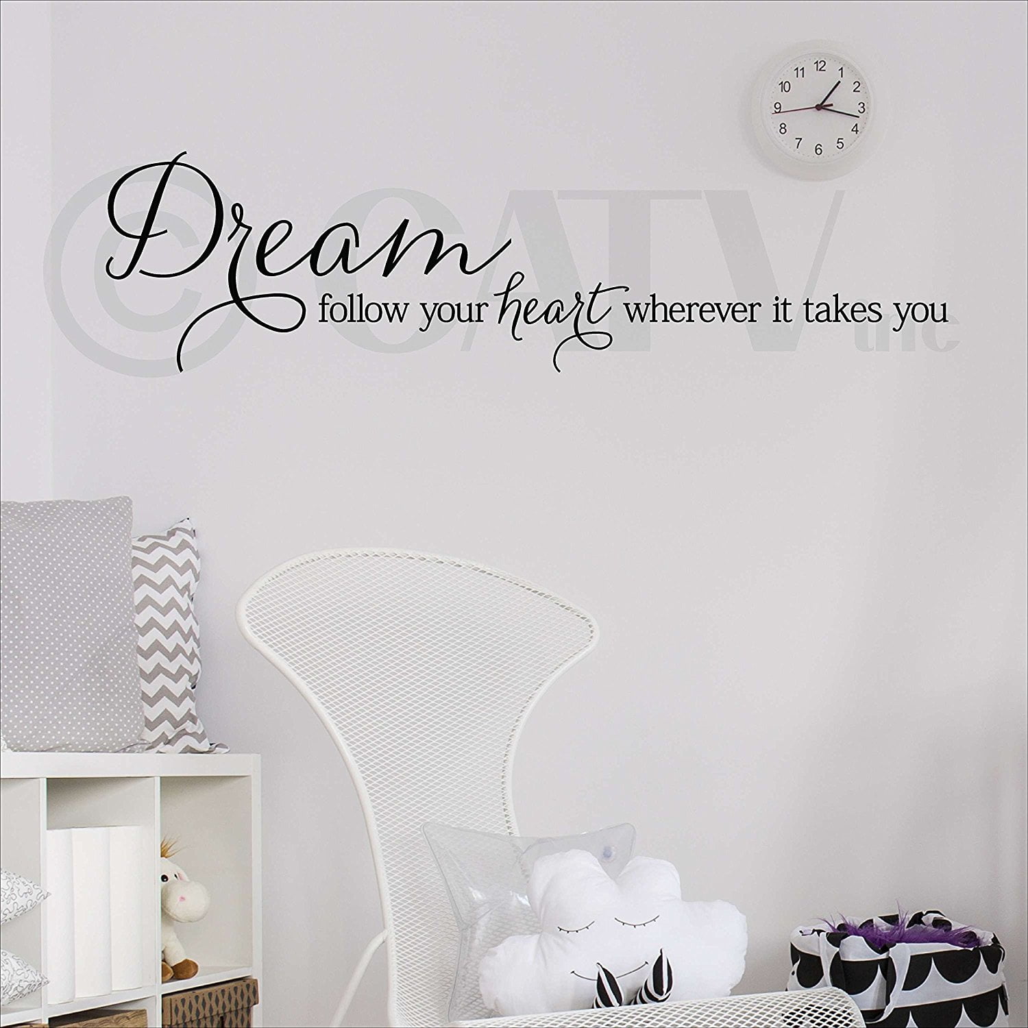 Wall Decal Quote Sticker Vinyl Lettering Graphic Follow Your Heart Dream IN86