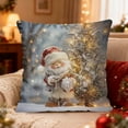 thumbnail image 1 of CaiYueKe Christmas Pillow Cover Holiday Decor Santa Snowman Reindeer Festive Throw Pillowcase Soft Living Room Bedroom Couch Seasonal Home Decorations, 1 of 7