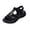 Black, variant on Plus Size Flat S Andals for Women Peep Toe Open Toe Breathable Summer Beach Vacation Casual Outdoor Walking Comfort Shoes Weekend Travel Resort Wear