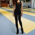thumbnail image 4 of Joernso Women Sportswear Mesh Patchwork Hollow Out See Through Jumpsuit for Gym, 4 of 7