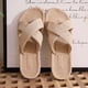 thumbnail image 4 of Zapatos de mujer Sandalias de playa de verano Zapatillas Cuerda de cáñamo de imitación Zapatos de fondo plano de viaje Wmkox8yii ytu7134, 4 of 5