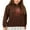 Brown, variant on Women Halloween Hoodie, Long Sleeve Hooded Cobweb Spider Print Pullover Fall Tops with Pocket