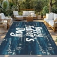 thumbnail image 3 of Fsddascl Happy Father's Day Outdoor Rug for Patio/Deck/Porch, Non-Slip Large Area Rug 6 x 9 Ft, Dark Blue Shabby Graffiti Indoor Outdoor Rugs Washable Area Rugs, Reversible Camping Rug Carpet Runner, 3 of 5
