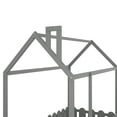 thumbnail image 5 of Queen Size Wooden House-Shaped Canopy Bed Frames with Guardrai,l Easy Assembly Wooden Slat Mattress Foundation House Platform Bed Floor Bed Frames, for Guest Room Boys Girls Bedroom, 5 of 9