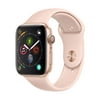 (Refurbished) Apple Watch Series 4 GPS w/ 44MM Gold Aluminum Case & Pink Sand Sport Band