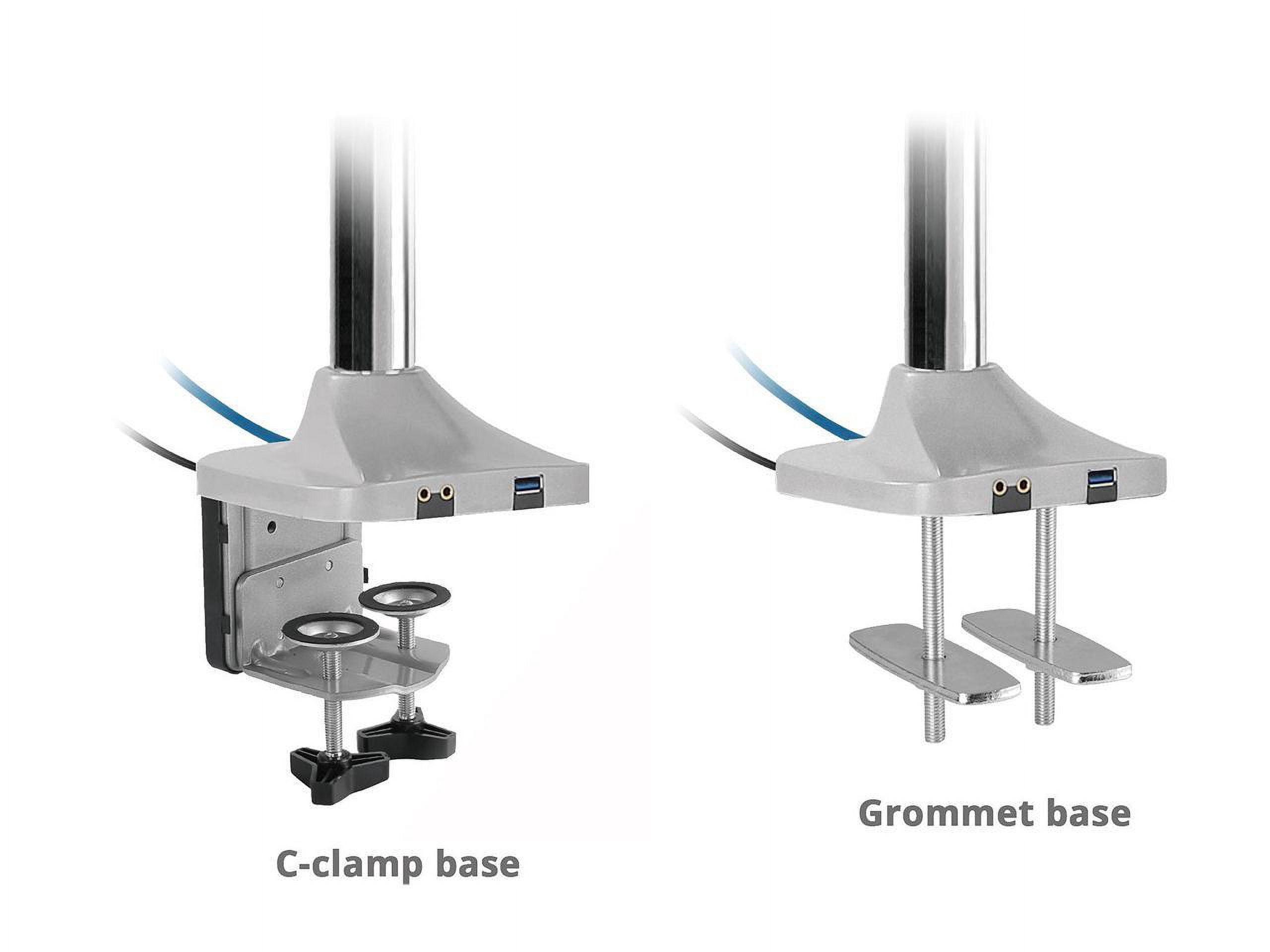 SIIG Dual Monitor Gas Spring Desk Mount with USB Port 17" to 32"