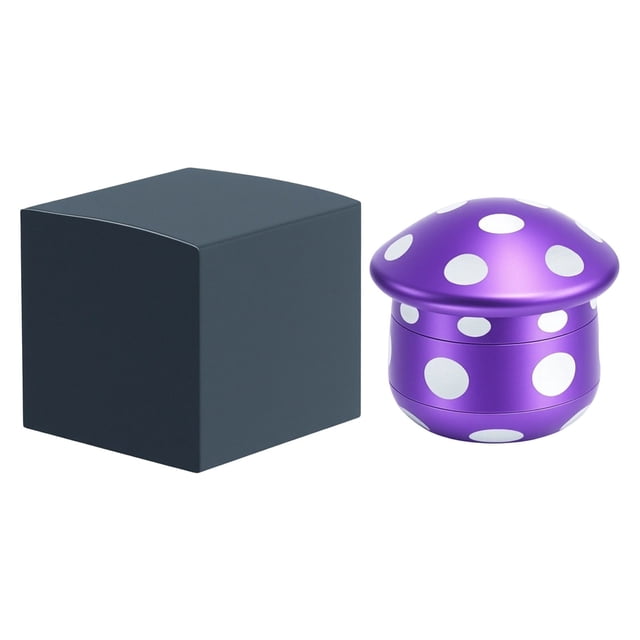 XIANXIAN Mushroom Herb Grinder, 2.5 Inch Manual Grinder for Herbs and Spices, Durable Handheld Kitchen Tool, Fun Mushroom Shape