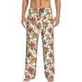 thumbnail image 2 of Kdxio Pineapple Flower Print Men's Sleep Pajama Pant Lounge Pants with Pockets, 2 of 8