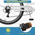 thumbnail image 6 of ABORON Lightweight Women Bike for Commuting with Basket & Combination Lock - 24/26 inch 7 Speed Beach Cruiser Bike for Women - Low Step Through City Bikes Commute Bicycle for Ladies, 6 of 9
