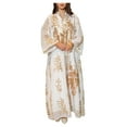 thumbnail image 3 of Sentmoon Robes d'Automne Manches Longues Col Rond pour Femmes 2025 Invité de Mariage avec Imprimé Ample Grande Taille Robes Froncées pour Femmes Mode Urbaine pour Vacances à la Plage Blanc TTG, 3 of 9