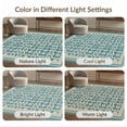 thumbnail image 7 of ODIKA 9'x12' Teal Blue Ocean Inspired Geometric Washable Area Rug Intricate Medallion Motifs with Decorative Chain for Dining Room, Basement, Large Office, Non-Slip Chair-Friendly, 7 of 7