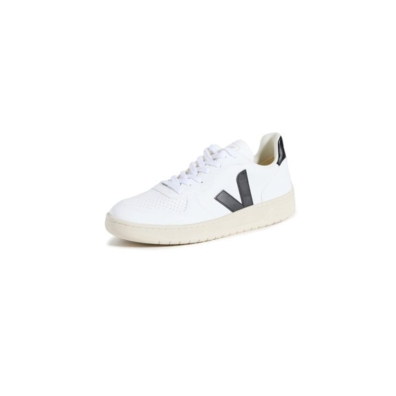 Tenis Veja V-10 CWL para hombre en piel sintética blanca/negra