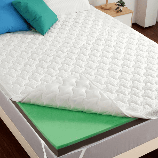 Full Mattress Topper 4 Inch Triple Layer Bed Topper, Medium Firm
