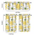 thumbnail image 6 of Kitchen Curtains 36 Inch Short - 3 Panel Set Pineapple Print, Rod Pocket Window Curtains 100% Polyester, Tropical Fruit Valance for Farmhouse, Cafe, Living Room, Bedroom, Easy Wash, 6 of 6