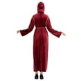 thumbnail image 3 of Women's Hooded Long Sleeve Vintage Pullover Robe Prayer Dress Silk Gloves for Women Stretch Lace Robe Long Sleeve Girls Scarf Girls Scarf Hijab Turkish Women Dress Cloth Covering for Clothes Humble, 3 of 7
