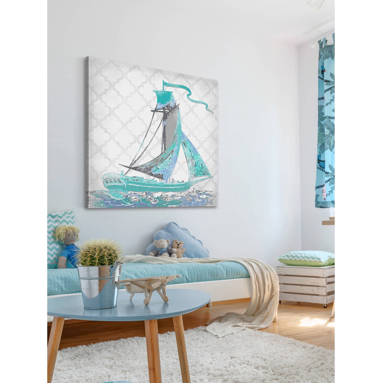 Marmont Hill "Ship 1" by Reesa Qualia Painting Print on Wrapped Canvas
