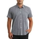 thumbnail image 1 of Camisas de vestir a cuadros INSPIRE CHIC para hombres, de algodón, de manga corta, con botones y bolsillo, camisa de gingham M negra, 1 of 6