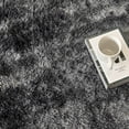 thumbnail image 5 of Pentantan 5ft x 8ft Shag Area Rug, Soft Fluffy Rugs for Living Room Bedroom, Modern Tie-dye Home Carpet, Black, 5 of 7