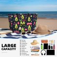 thumbnail image 3 of Yiaed Avocado Love Print Large Capacity Beach Travel Bag - Waterproof Zipper Vacation Tote for Sandproof Storage, and Camping, 3 of 5