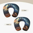thumbnail image 3 of Gaeub Starry Light White Horse Print Memory Foam Travel Pillow,U-Shaped Neck Pillow,Head Neck Support Airplane Pillow,Flight Pillow for Traveling,Car,Home,Office,Washable Cover, 3 of 8