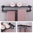 thumbnail image 4 of GERZWY Towel Shelf with Double Towel Bar Rack Organizer for Bathroom 24-Inch SUS 304 Stainless Steel Modern Wall Mount Matte Black, 4 of 4