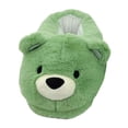 thumbnail image 5 of APLVFFZH Furry Animal Shoes Cartoon Bear Soft Casual Nonslip Cute Fuzzy Slippers Footwear Green, 5 of 9