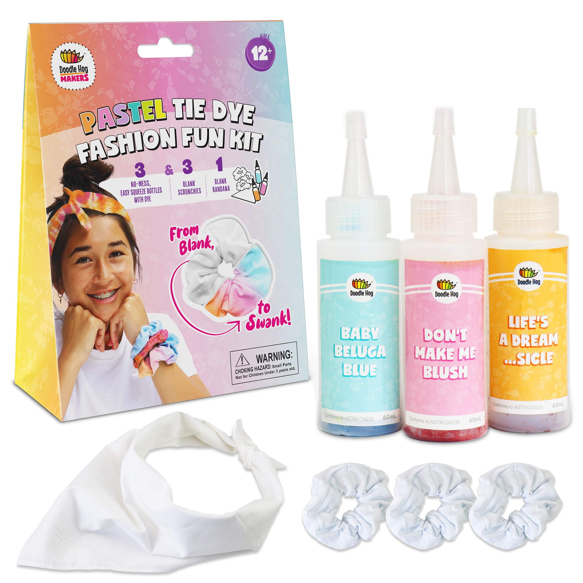 3 Pack Pastel Tie Dye Kit (Tye Die Kits) has 3 soft colors in easy