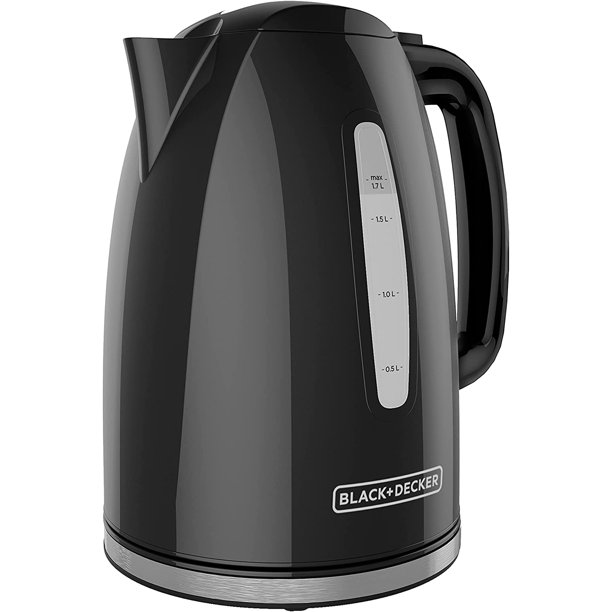 Black Decker 1.7L Rapid Boil Electric Kettle with Removable Filter