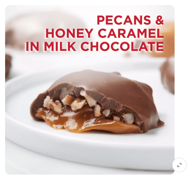 Pangburn's Pecan Delights Milk Chocolate Candy Gift Box, 8 oz - 9 PIECES