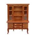 thumbnail image 3 of Wooden Miniature Storage Cabinet 1:12 Scale Miniature Cupboard for Study Balcony Brown, 3 of 9