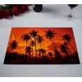 thumbnail image 2 of PKQWTM Coconut Palms Sand Beach Tropic Sunset Thailand Beach Kitchen Dining Table Mats Placemats Size 12x18 Inches, Set of 2 Pieces, 2 of 2