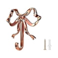 thumbnail image 2 of Large Rose Gold Bow Hook by Dusknt Bow Knot Hooks Alloy Hanging Bowknot for Kitchen Bathroom Laundry Multi Purpose Decorative Wall Hooks for Coats Keys Hats Towels, 2 of 9
