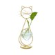 thumbnail image 1 of Elegante jarrón hidropónico para exhibiciones creativas de plantas. Moderno soporte de hierro para flores con forma de gato, 1 of 8