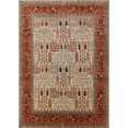 thumbnail image 1 of Ahgly Company Indoor Rectangle Mid-Century Modern Red Oriental Area Rugs, 7' x 10', 1 of 6