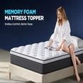 thumbnail image 3 of Oasskyo King Size 14" Pillow Top Hybrid Mattress, Pocket Spring & Memory Foam Mattress, Cool Sleep Motion Isolation Mattress for Pressure Relief, Mattress in a Box, CertiPUR-US Certified, 3 of 9