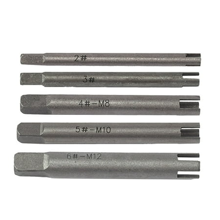 

5pcs Damaged Screw Tap Extractor Industrial Drill Bit Remover Tool Alloy Steel