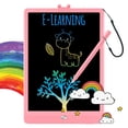 thumbnail image 1 of TEKFUN LCD Writing Tablet Doodle Board, 10inch colorido dibujo tableta bloc de escritura, niñas regalos juguetes para 3 4 5 6 7 años niñas niños (rosa), 1 of 7