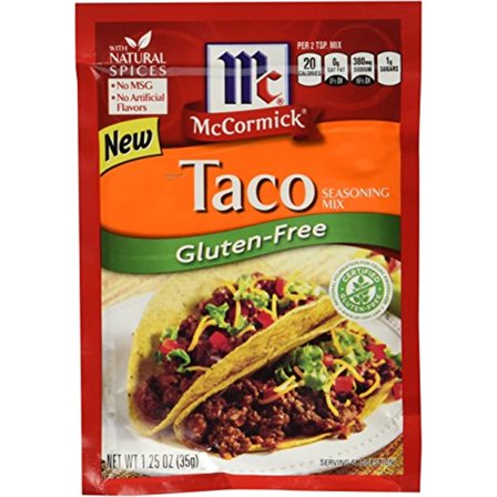 Mccormick Gluten Free Taco Seasoning Mix 1.25 Oz (Pack Of 6)