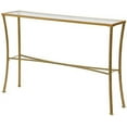thumbnail image 2 of Palin Glass Top Console Table, Antique Gold, 2 of 6
