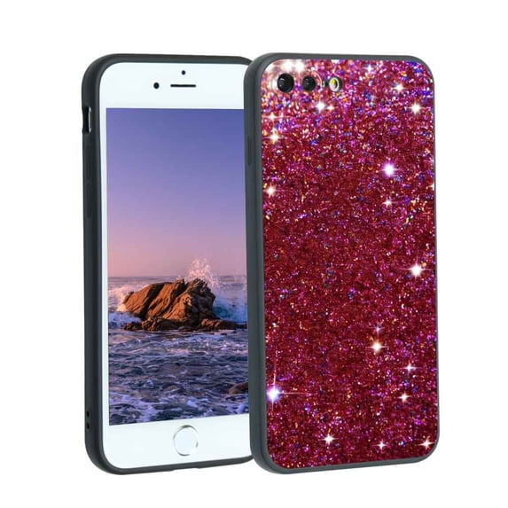 Compatible with iPhone 7 Plus Phone Case, Glitter-5 Case Men Women, Flexible Silicone Shockproof Case for iPhone 7 Plus